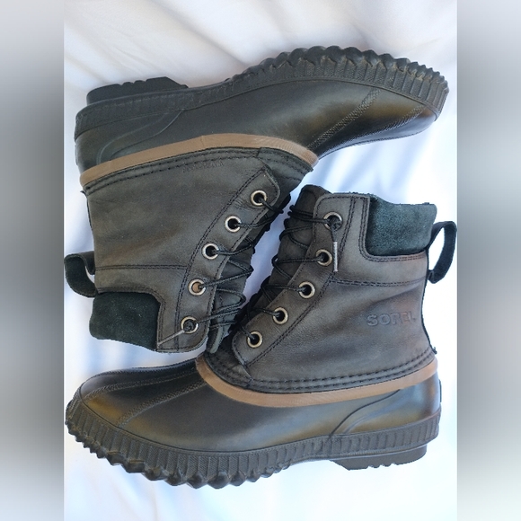 Sorel Duck Boot Waterproof Black Mens Size 10 Athleisure Weather Resistant - Picture 4 of 11